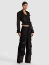 KEITH SHEER COMBO CROPPED TRENCH-ALICE + OLIVIA