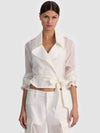 KEITH SHEER COMBO CROPPED TRENCH-OFF WHITE-ALICE + OLIVIA