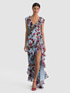 ROBE LONGUE CACHE-CŒUR VOLANTS KRISTEN-ALICE + OLIVIA