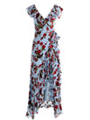 ROBE LONGUE CACHE-CŒUR VOLANTS KRISTEN-ALICE + OLIVIA