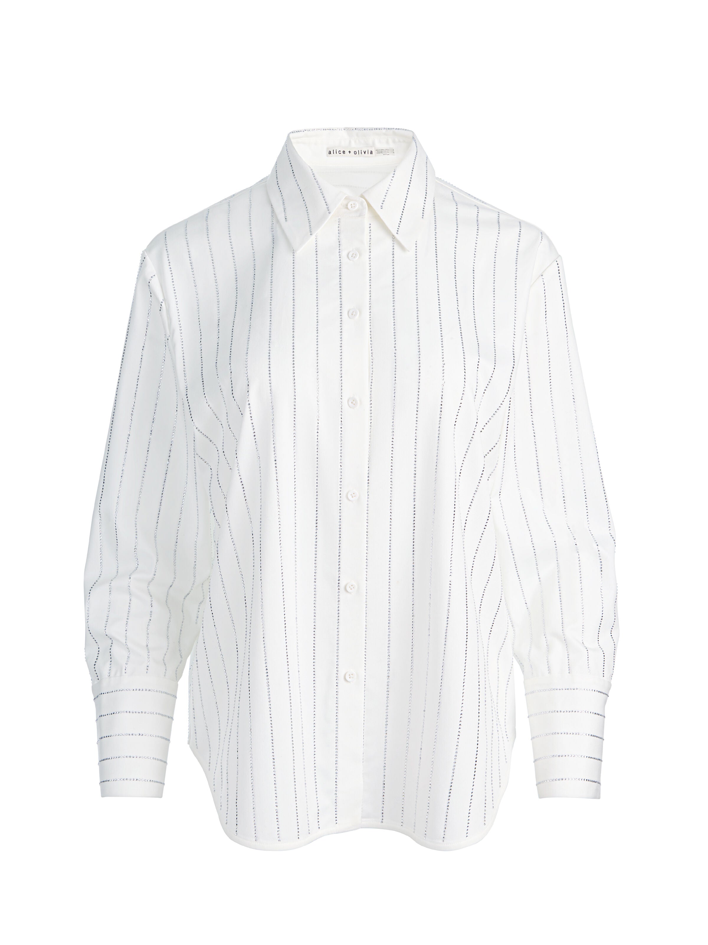 CAMICIA OVERSIZE FINEMENTE DECORATA CON BOTTONI-ALICE + OLIVIA
