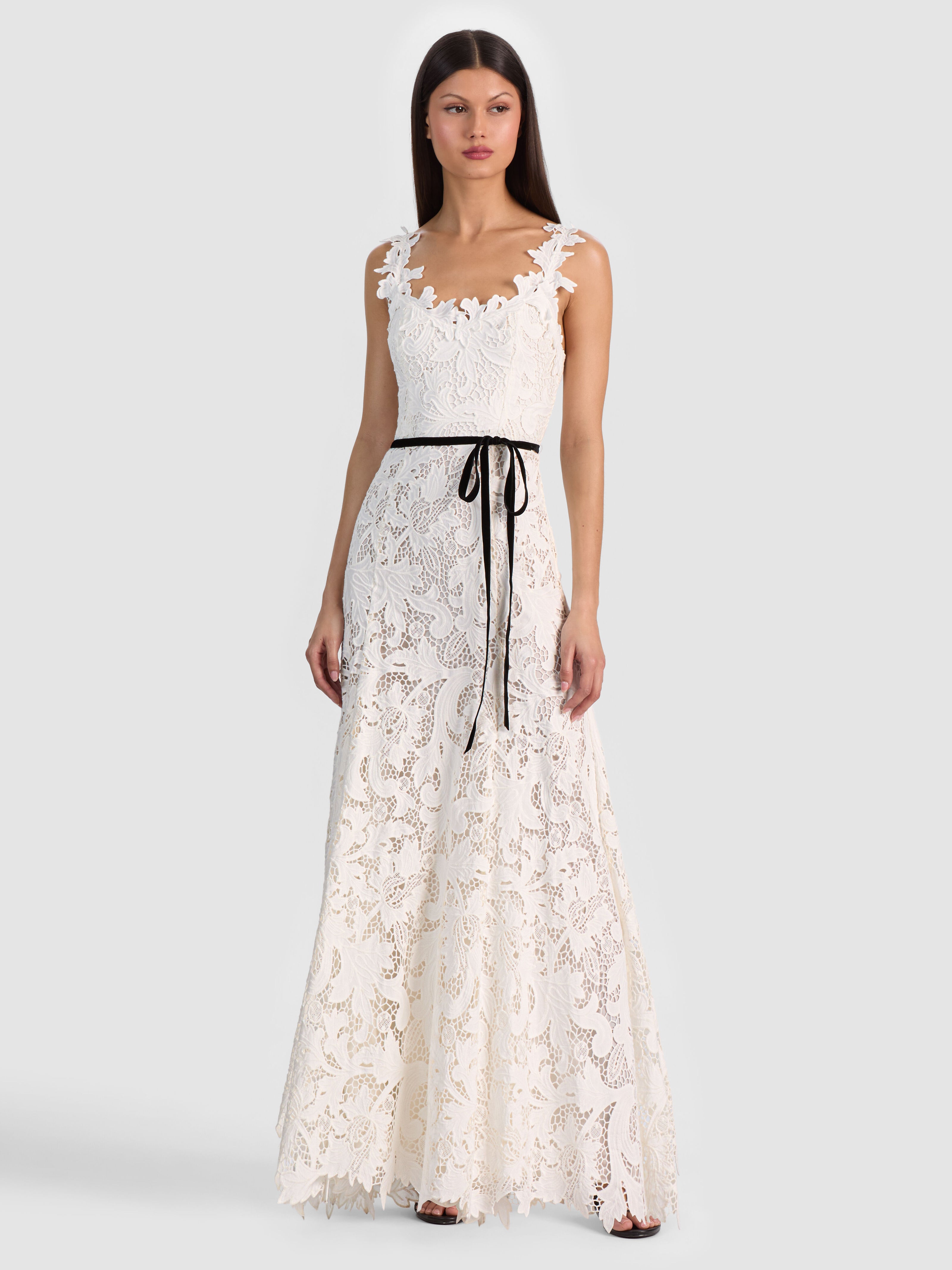 CALLA LACE MAXI DRESS-OFF WHITE-ALICE + OLIVIA