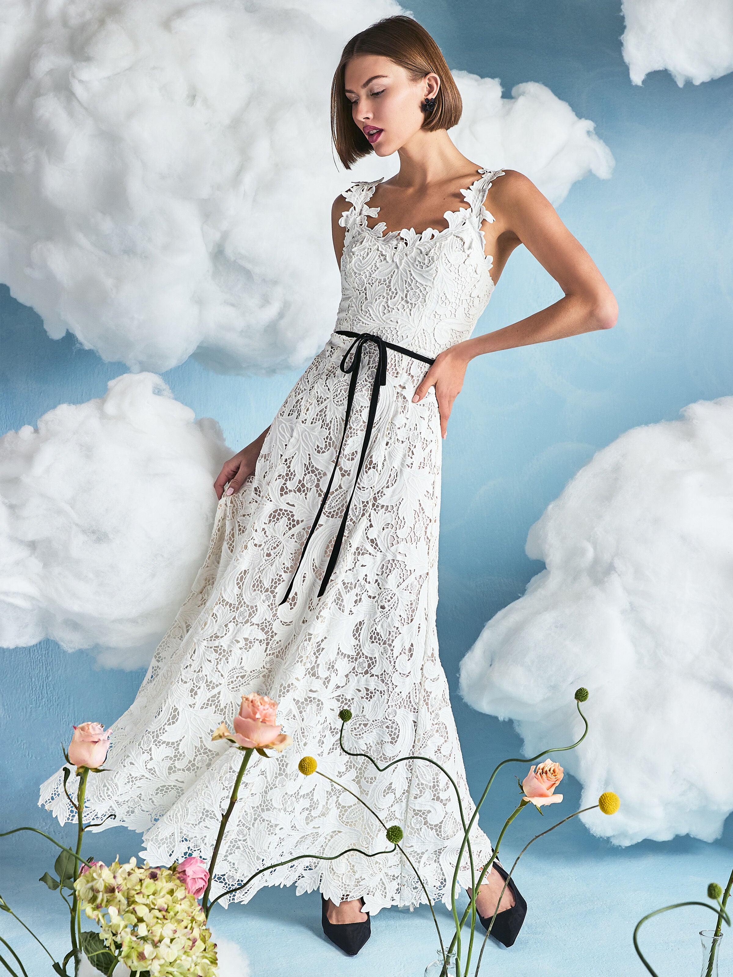 CALLA LACE MAXI DRESS-OFF WHITE-ALICE + OLIVIA