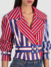 KEITH CROPPED TRENCH-TWILGHT BLU/CHIL PEP MIX STRIP-ALICE + OLIVIA