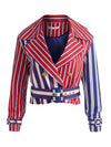 KEITH CROPPED TRENCH-TWILGHT BLU/CHIL PEP MIX STRIP-ALICE + OLIVIA