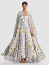 ROYA MAXI CAPE-TWISTING VINES OFF WHITE-ALICE + OLIVIA