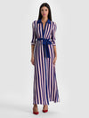 CHASSIDY MAXI SHIRT DRESS-NOVEAU STRIPE TWILIGHT BLUE-ALICE + OLIVIA