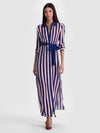 CHASSIDY MAXI SHIRT DRESS-NOVEAU STRIPE TWILIGHT BLUE-ALICE + OLIVIA