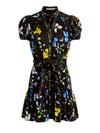 CORA MINI SHIRT DRESS-TWISTING VINES BLACK-ALICE + OLIVIA