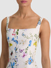 POLLY FLARED MIDI DRESS-TWISTING VINES OFF WHITE-ALICE + OLIVIA