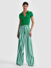 ERIC PANT-HRLOM STRIPE CROLNA BLU/GRN AP-ALICE + OLIVIA