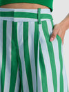 ERIC PANT-HRLOM STRIPE CROLNA BLU/GRN AP-ALICE + OLIVIA