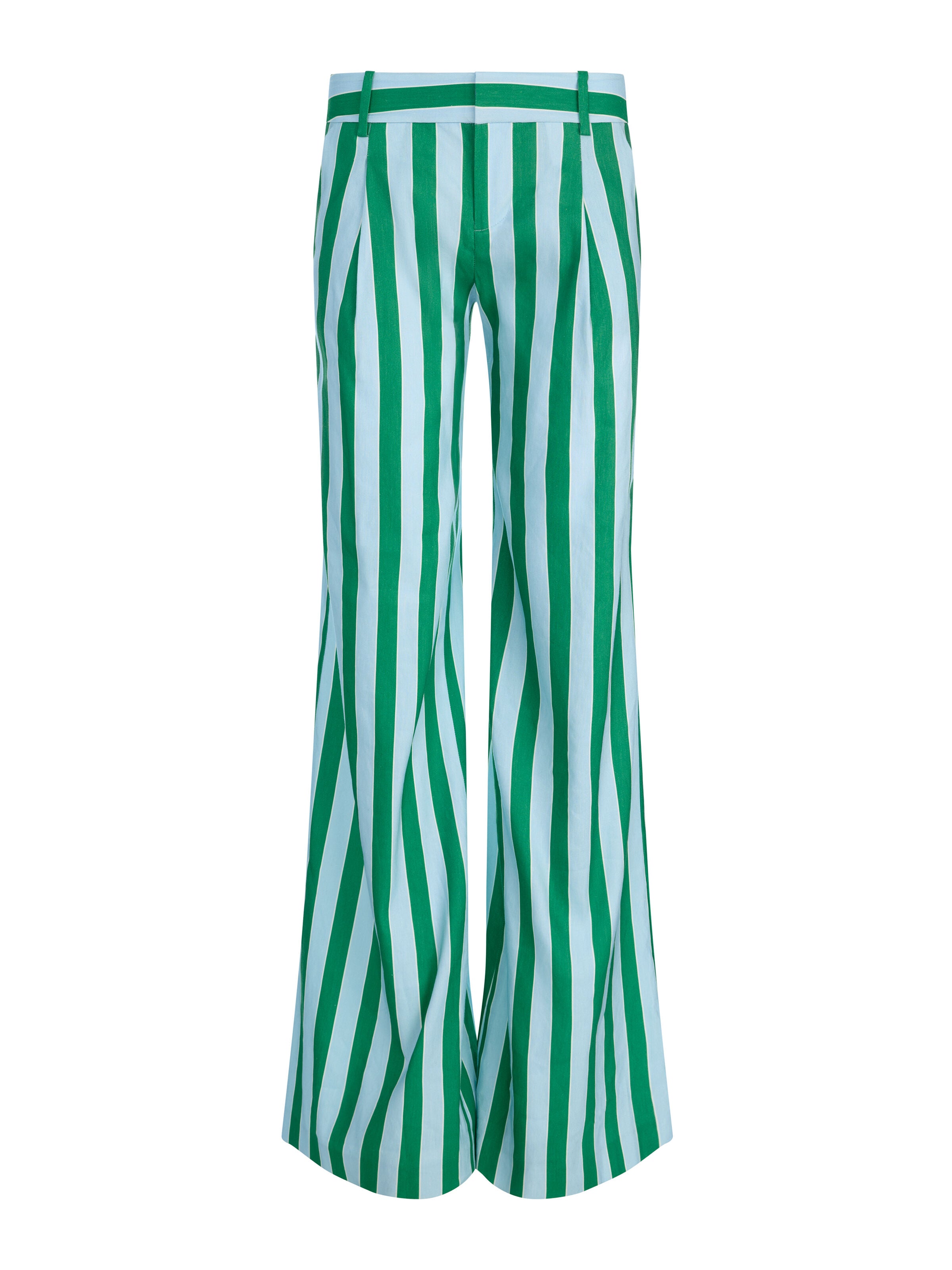 ERIC PANT-HRLOM STRIPE CROLNA BLU/GRN AP-ALICE + OLIVIA