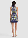 LUCY SLEEVELESS MINI SHIRT DRESS-ANTIQUE SCROLL-ALICE + OLIVIA