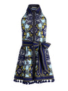 LUCY SLEEVELESS MINI SHIRT DRESS-ANTIQUE SCROLL-ALICE + OLIVIA