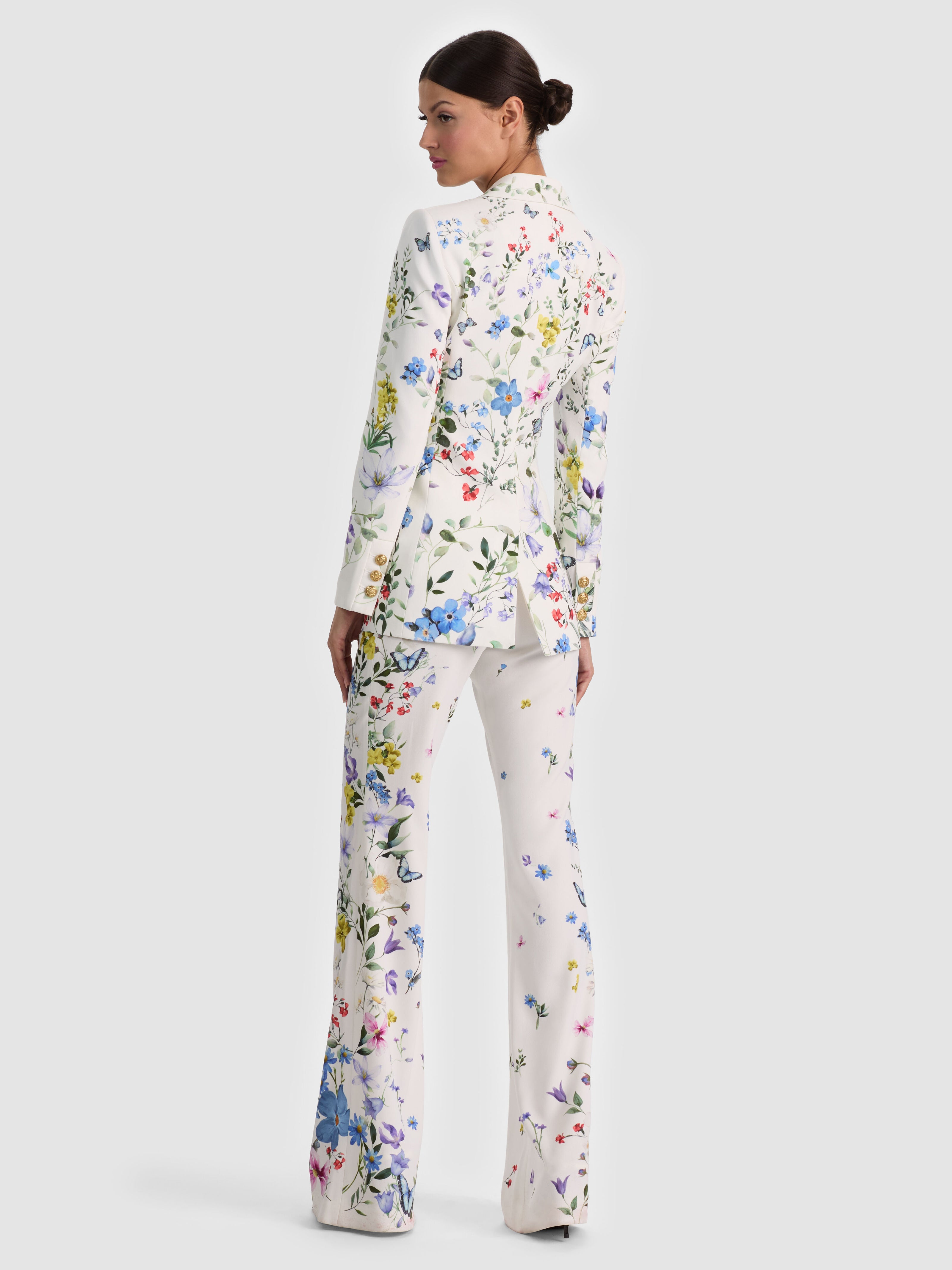 BREANN PRINTED BLAZER-TWISTING VINES OFF WHITE-ALICE + OLIVIA