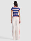 ONIE BABY RINGER TEE-GLAMOUR STRIPE TWILIGHT BLUE-ALICE + OLIVIA
