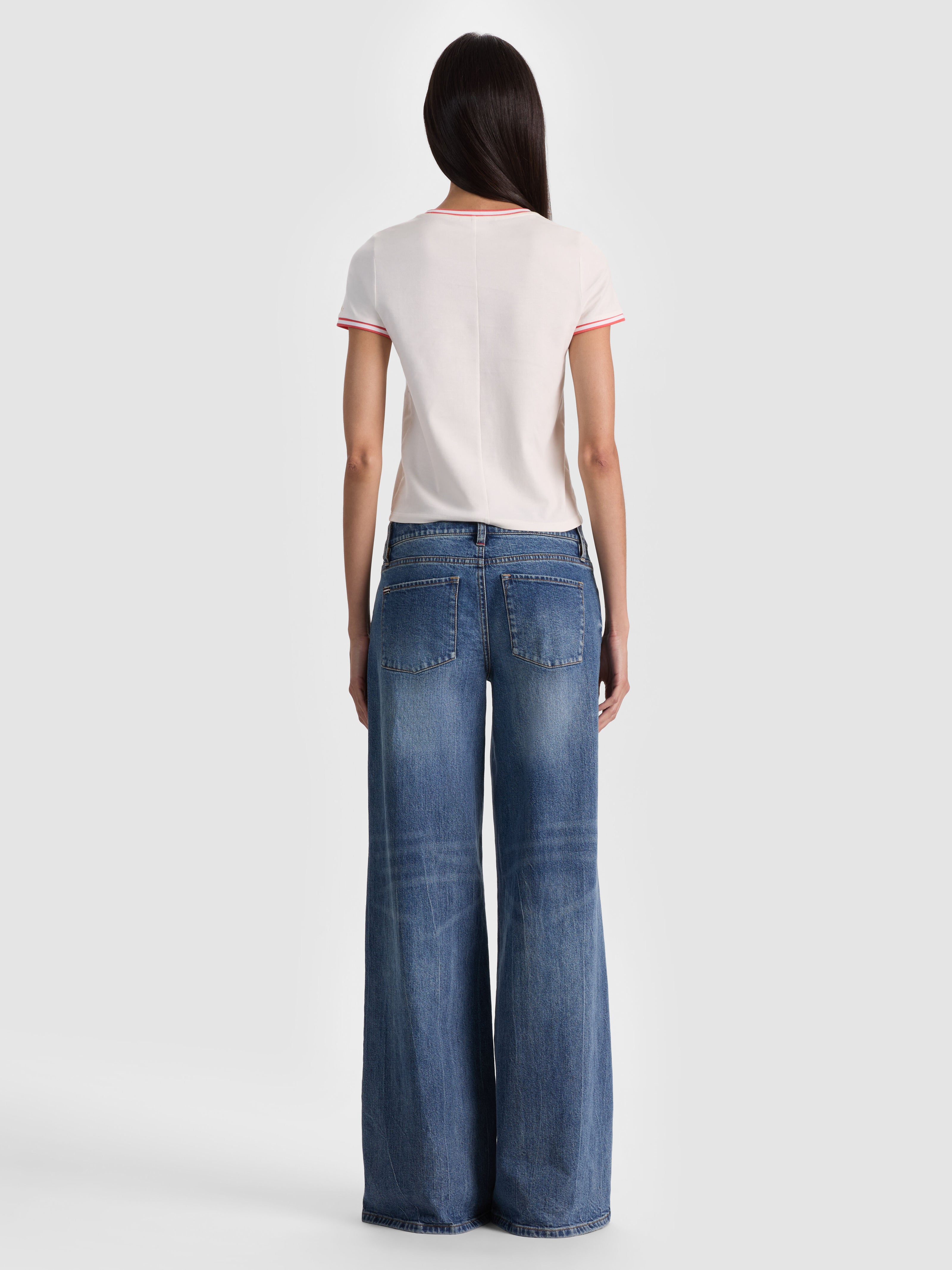 CINDY RINGER TEE-OFF WHITE/CHILI PEPPER-ALICE + OLIVIA