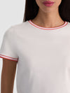 CINDY RINGER TEE-OFF WHITE/CHILI PEPPER-ALICE + OLIVIA