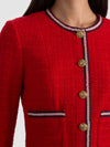 AVALON SHRUNKEN TWEED JACKET-CHILI PEPPER-ALICE + OLIVIA