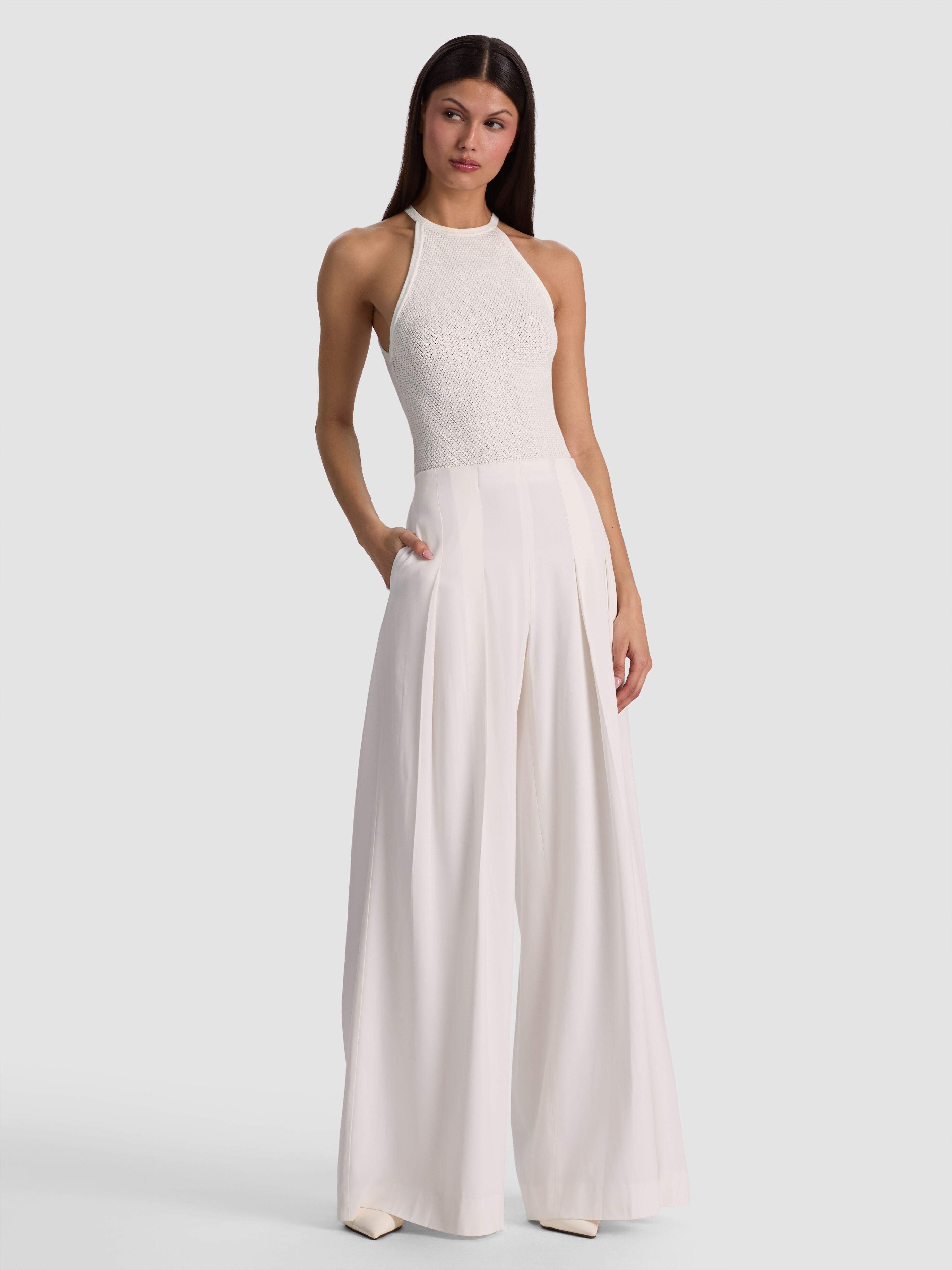HEIDI TANK in SOFT WHITE | ALICE + OLIVIA