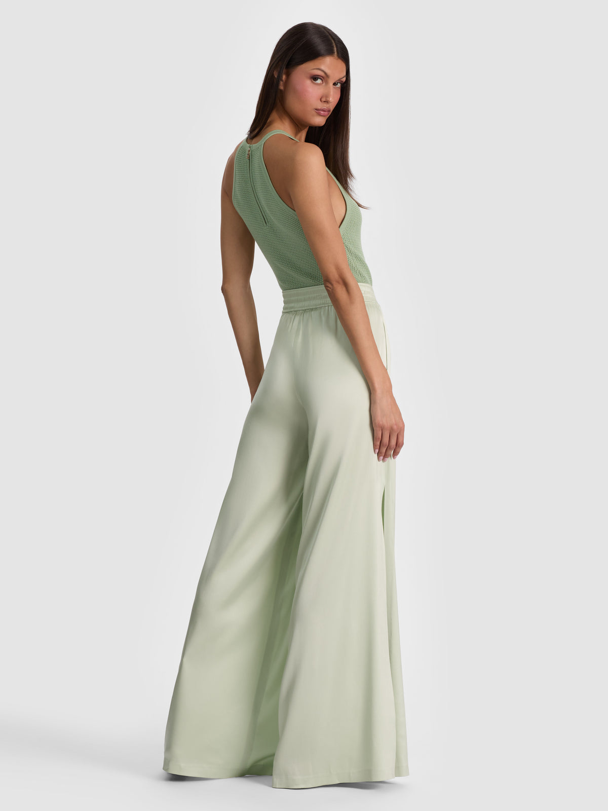 KENLEY PALAZZO PANT-LIGHT SAGE-ALICE + OLIVIA