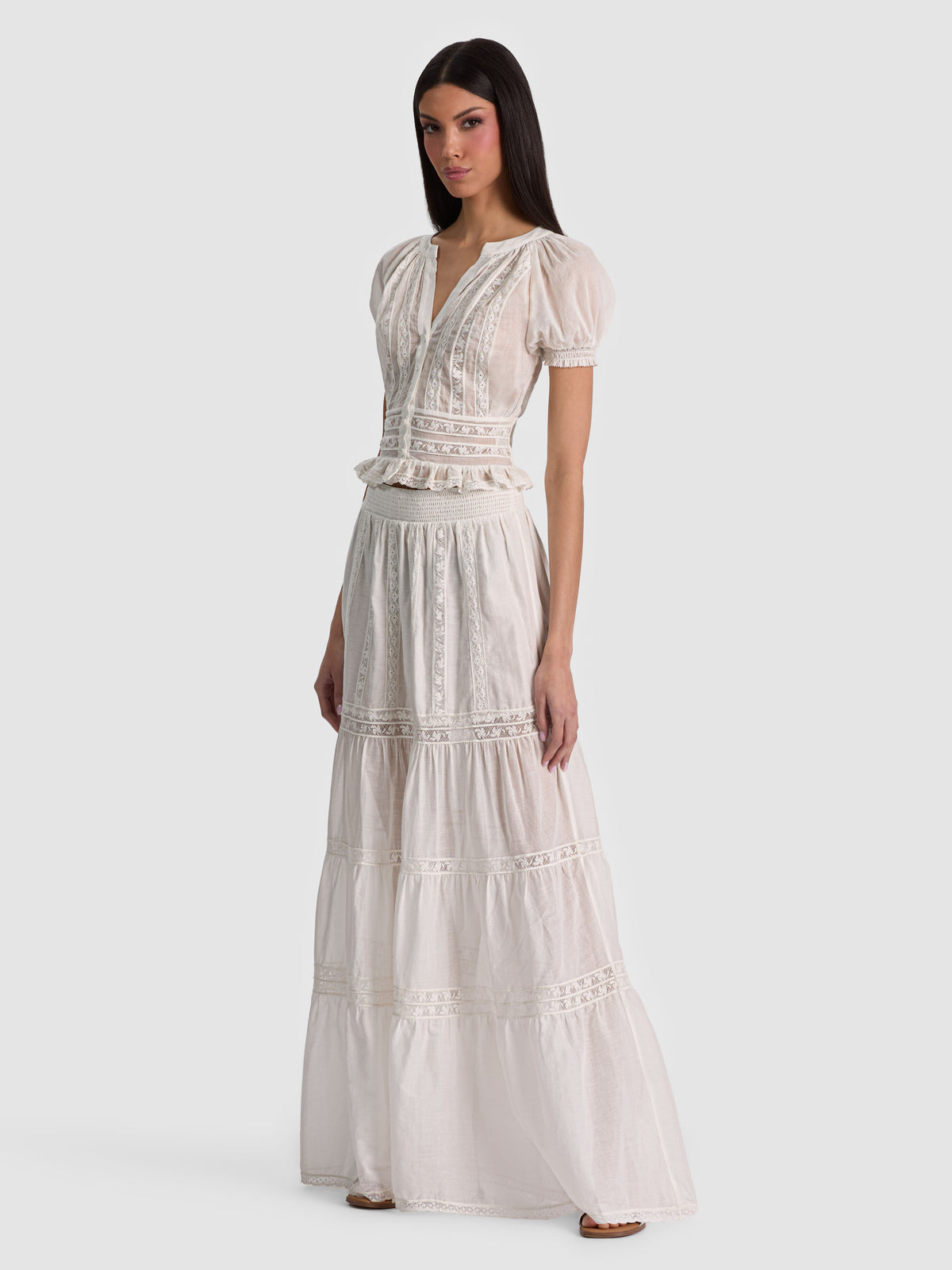 BLOUSE KATHRYN AVEC FINITION EN DENTELLE-ALICE + OLIVIA