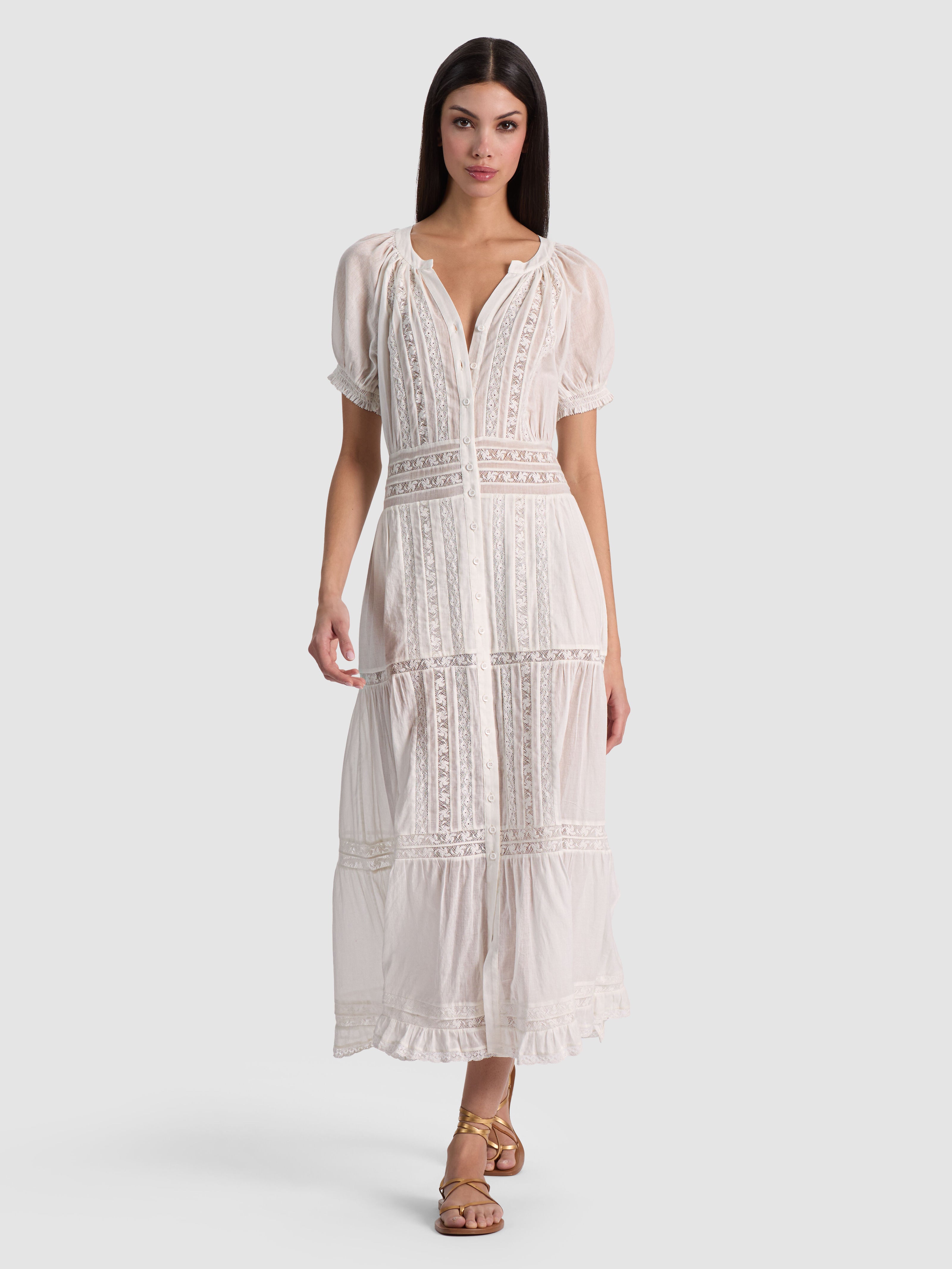 KATHRYN MIDI SHIRT DRESS-OFF WHITE-ALICE + OLIVIA