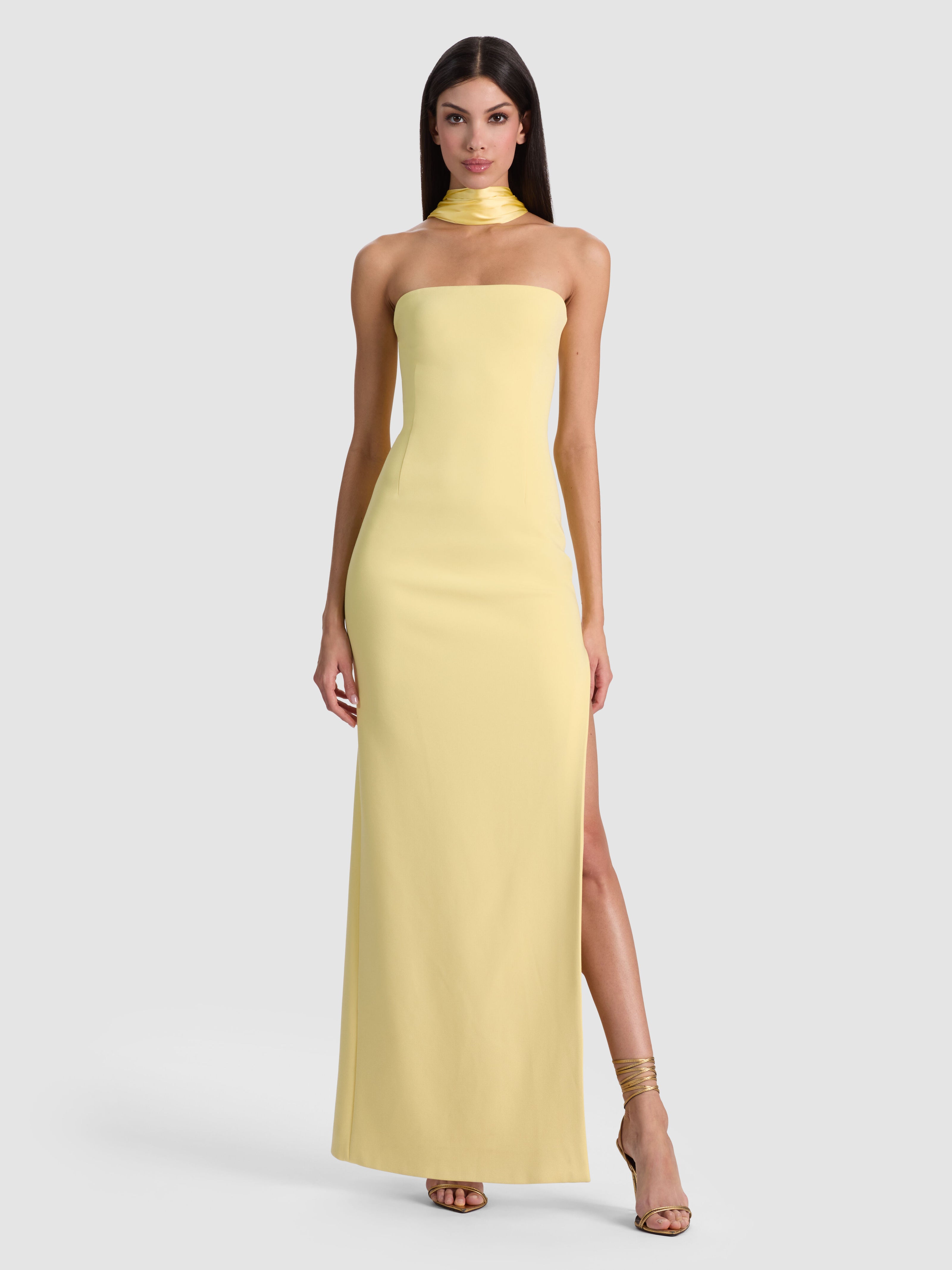 CHANA MAXI DRESS WITH SCARF-BUTTER-ALICE + OLIVIA