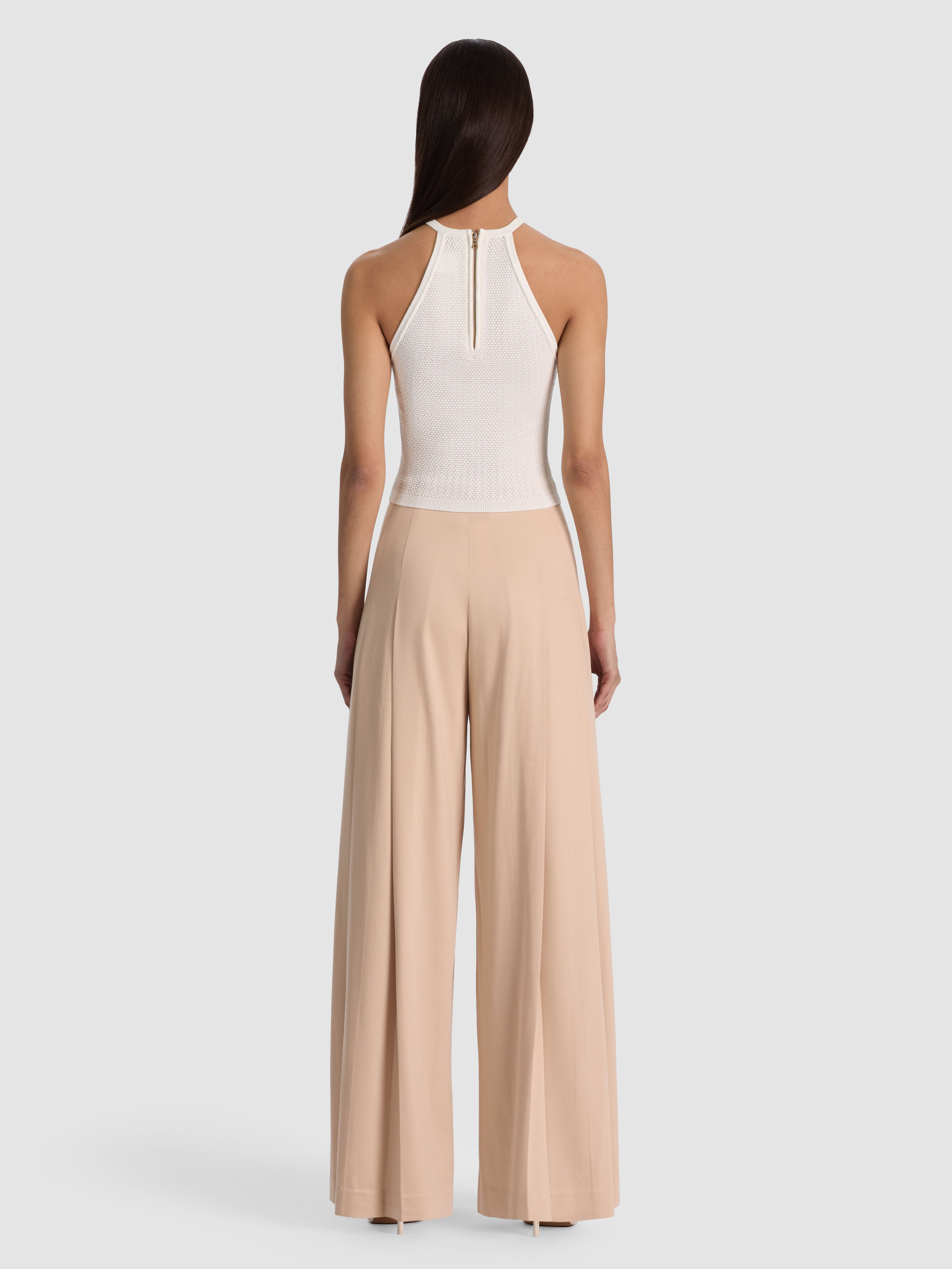 AINSLIE PLEATED PANT in SAND | ALICE + OLIVIA