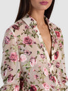 ELOISE BUTTON DOWN BLOUSE-GARDEN GOSSIP OFF WHITE-ALICE + OLIVIA