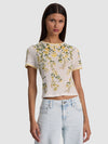 CINDY EMBR CROPPED TEE-FRESH AIR BUTTER-ALICE + OLIVIA