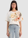 EVAN APPLIQUE OVERSIZED TEE-ECRU/MULTI-ALICE + OLIVIA