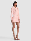 KRISHNA SUEDE SUPER CROP MOTO JACKET-ENGLISH ROSE-ALICE + OLIVIA