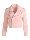 KRISHNA SUEDE SUPER CROP MOTO JACKET-ENGLISH ROSE-ALICE + OLIVIA