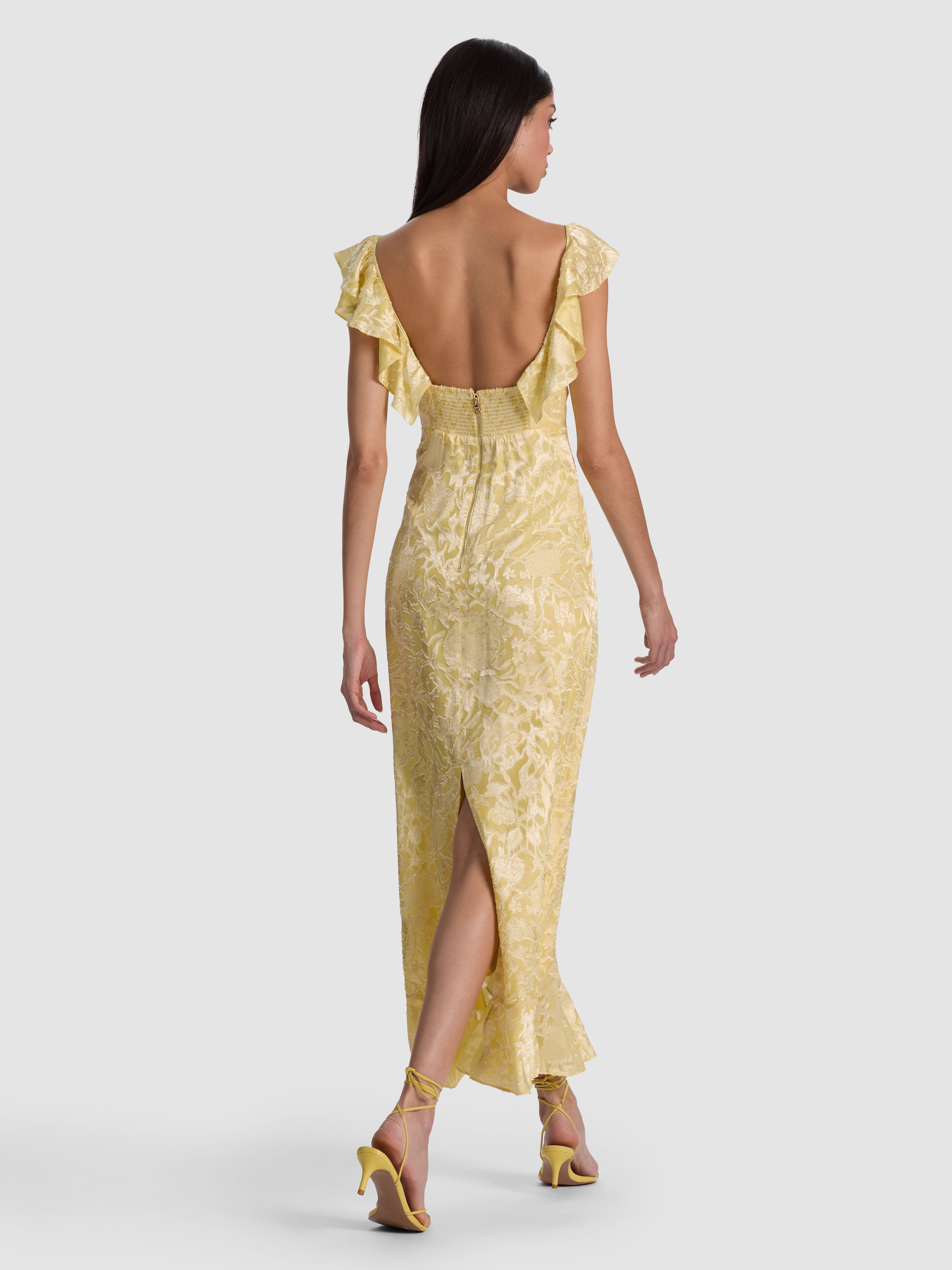 GEMMA MIDI DRESS-BUTTER-ALICE + OLIVIA