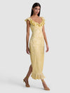GEMMA MIDI DRESS-BUTTER-ALICE + OLIVIA