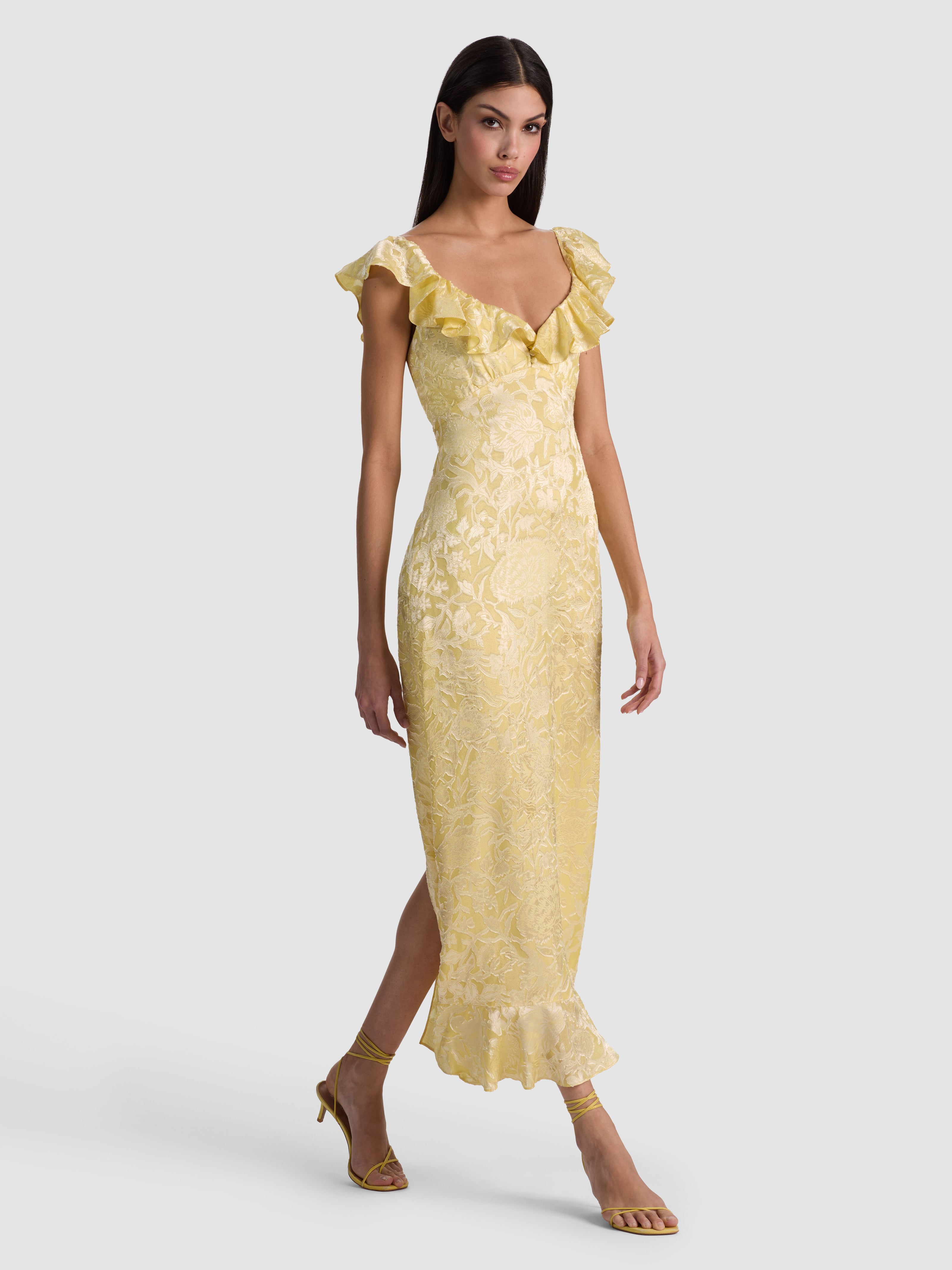 GEMMA MIDI DRESS-BUTTER-ALICE + OLIVIA
