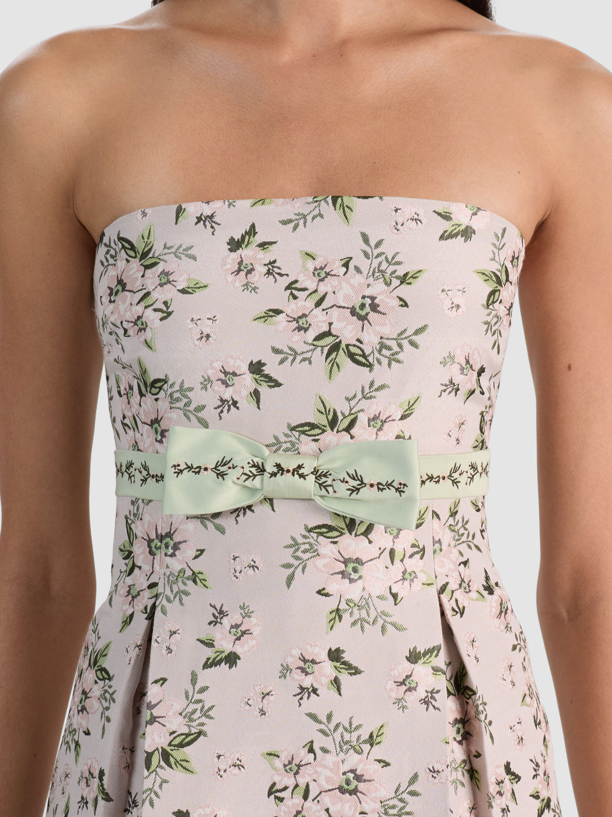 TRUE BABYDOLL DRESS-PALE ENGLISH ROSE/MULTI-ALICE + OLIVIA