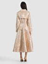 ELLIE TRENCH COAT WITH MIXED JACQUARD-GOLD-ALICE + OLIVIA