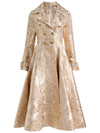ELLIE TRENCH COAT WITH MIXED JACQUARD-GOLD-ALICE + OLIVIA