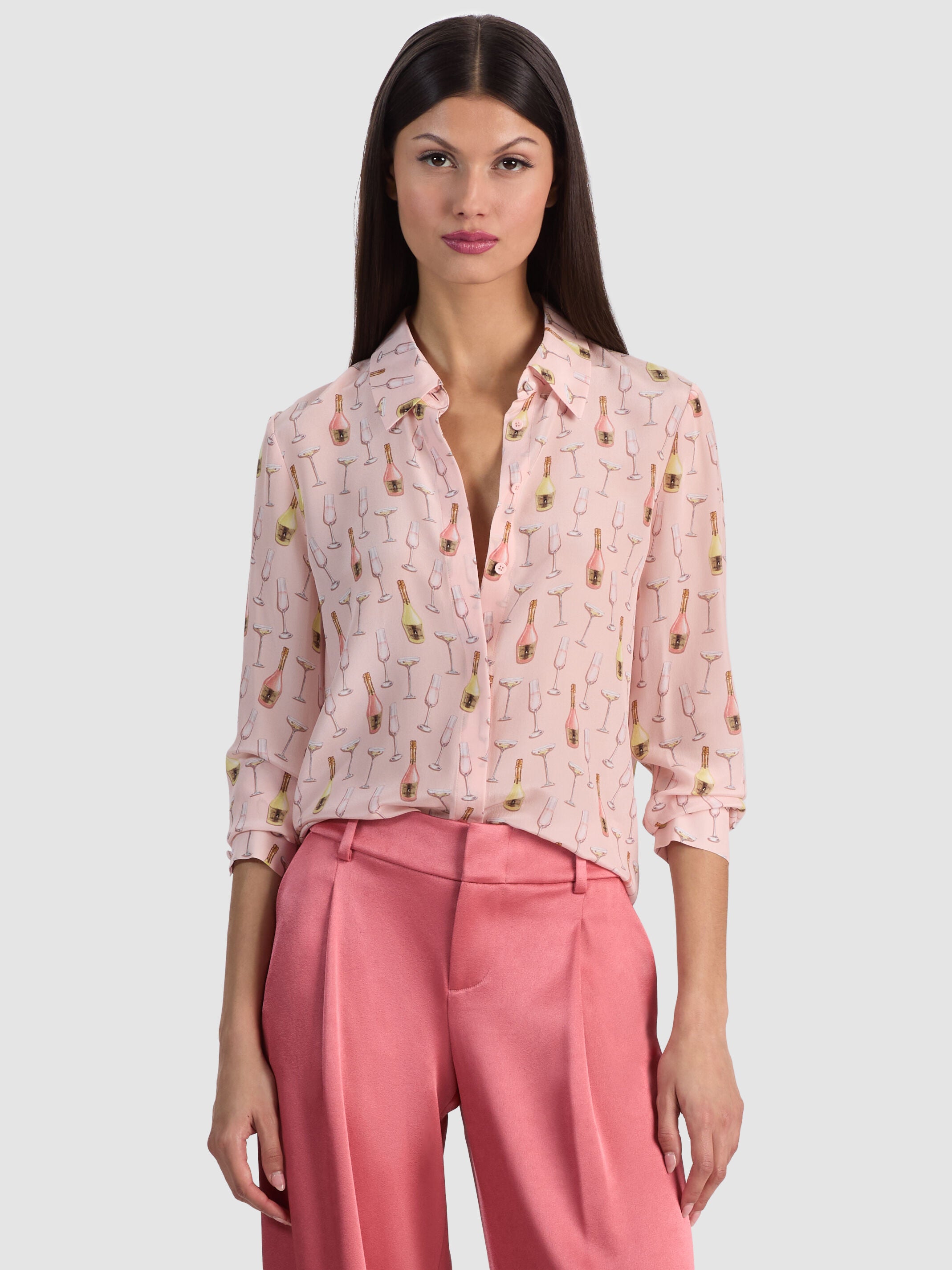 CHEMISIER EN SOIE WILLA-ALICE + OLIVIA