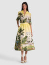 EARLA STACEFACE MIDI SKIRT-PURE PARADISE-ALICE + OLIVIA