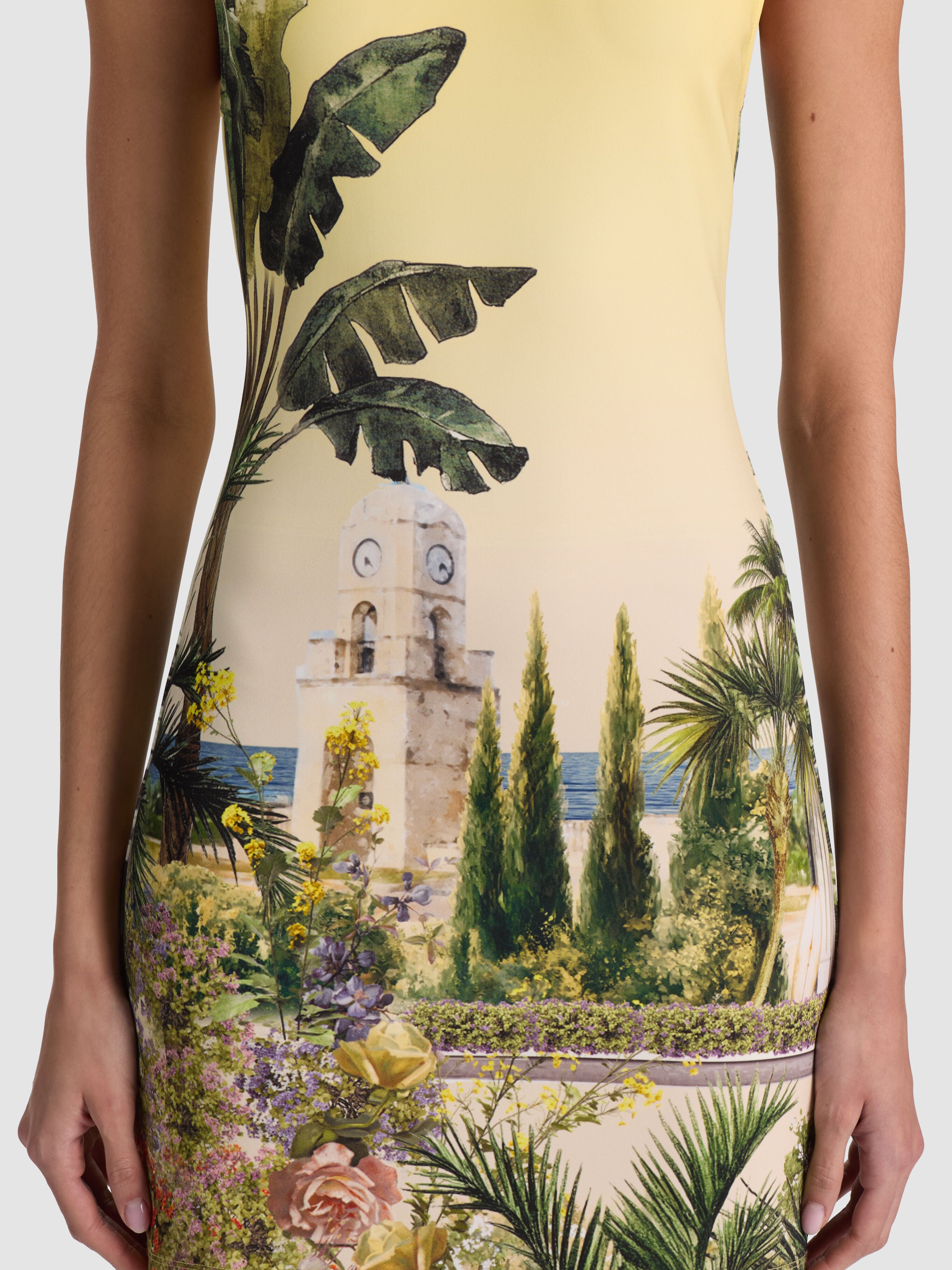 WYNELL FITTED MINI DRESS-PURE PARADISE-ALICE + OLIVIA