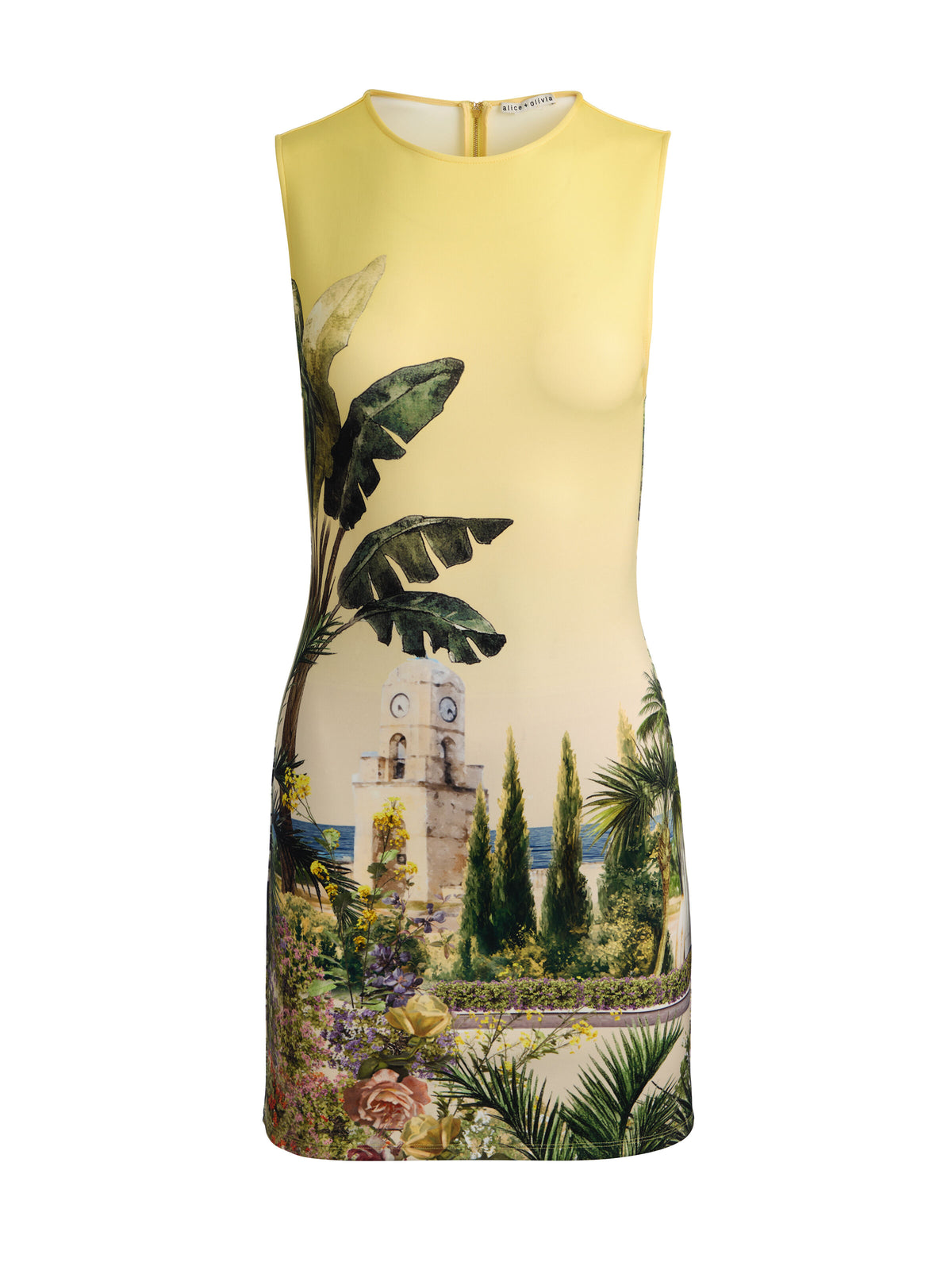 WYNELL STACEFACE FITTED MINI DRESS - PURE PARADISE