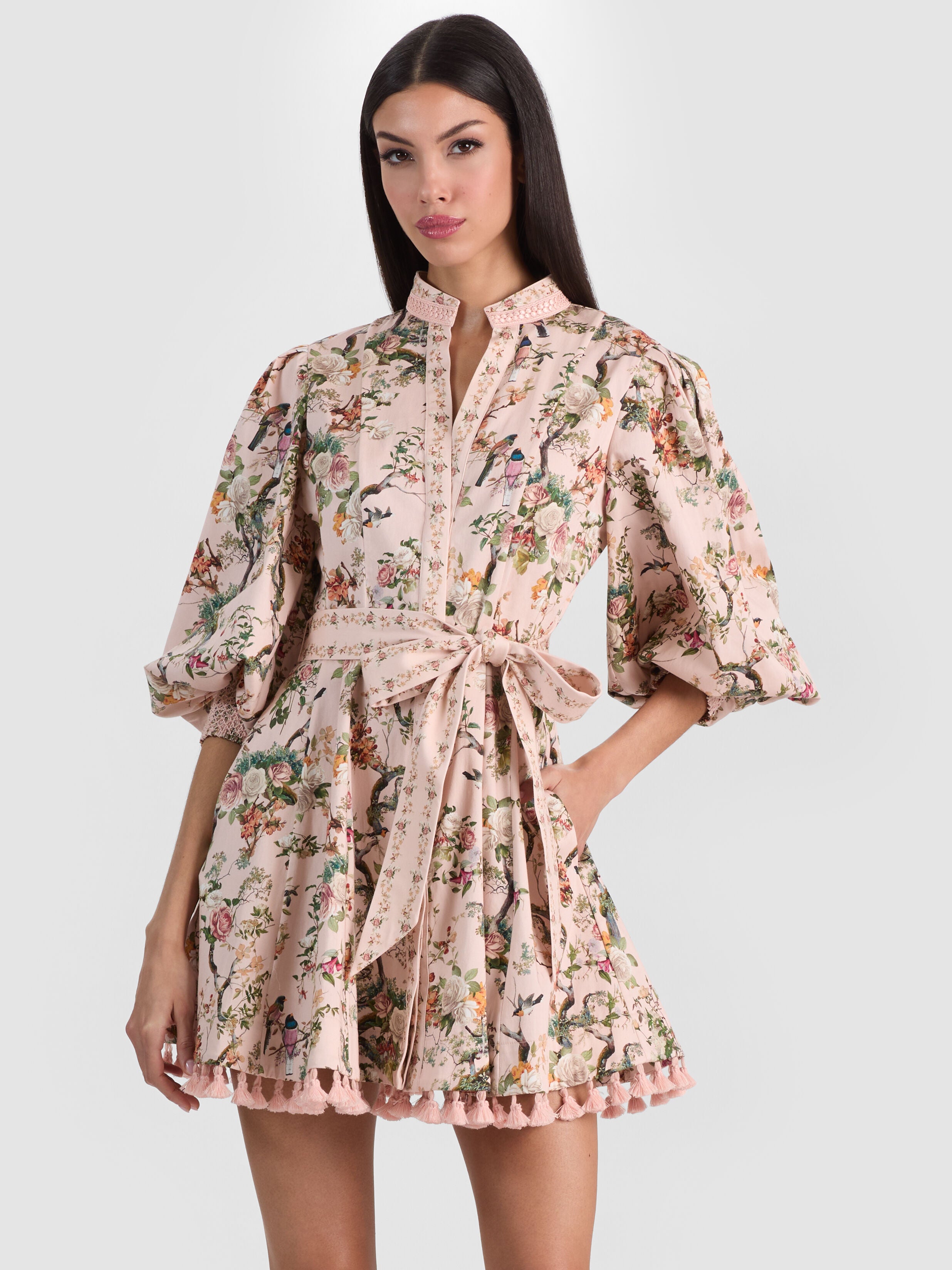 LUCY MINI SHIRT DRESS-SUNSET GROVE ENGLISH ROSE-ALICE + OLIVIA
