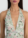 MAURA TIERED MAXI DRESS-GARDEN GOSSIP LIGHT SAGE-ALICE + OLIVIA