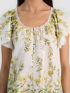 ODETTE FLUTTER SLEEVE TOP-FRESH AIR BUTTER-ALICE + OLIVIA