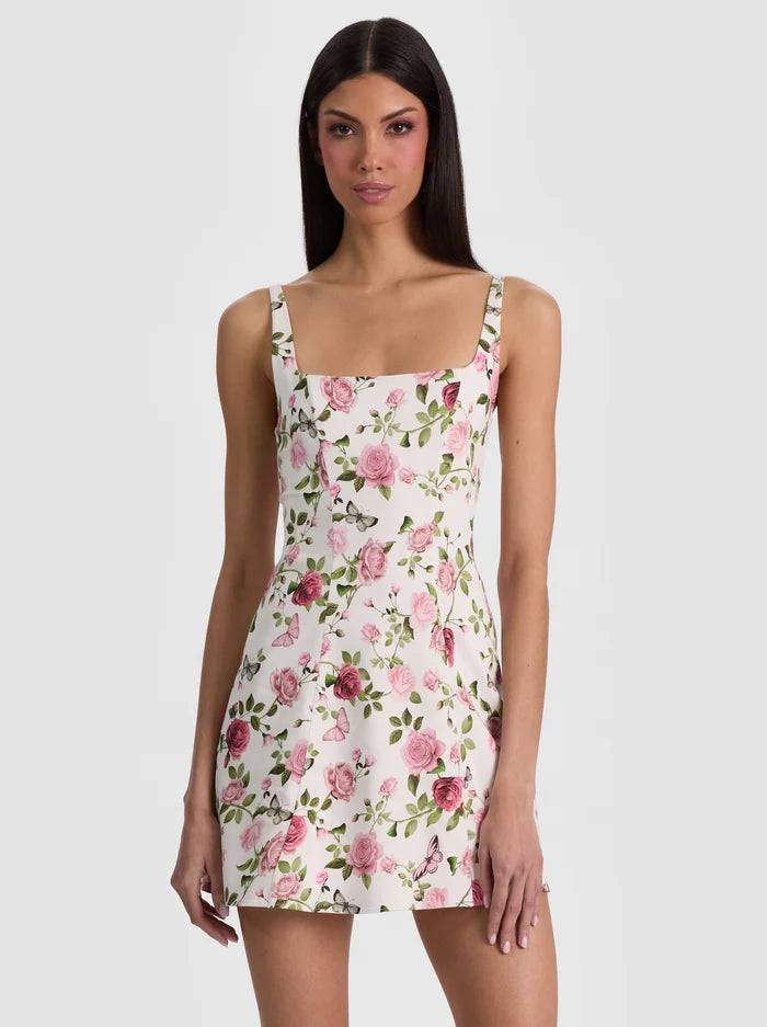 ROBE COURTE JULIA - GARDEN GOSSIP BLANC CASSÉ