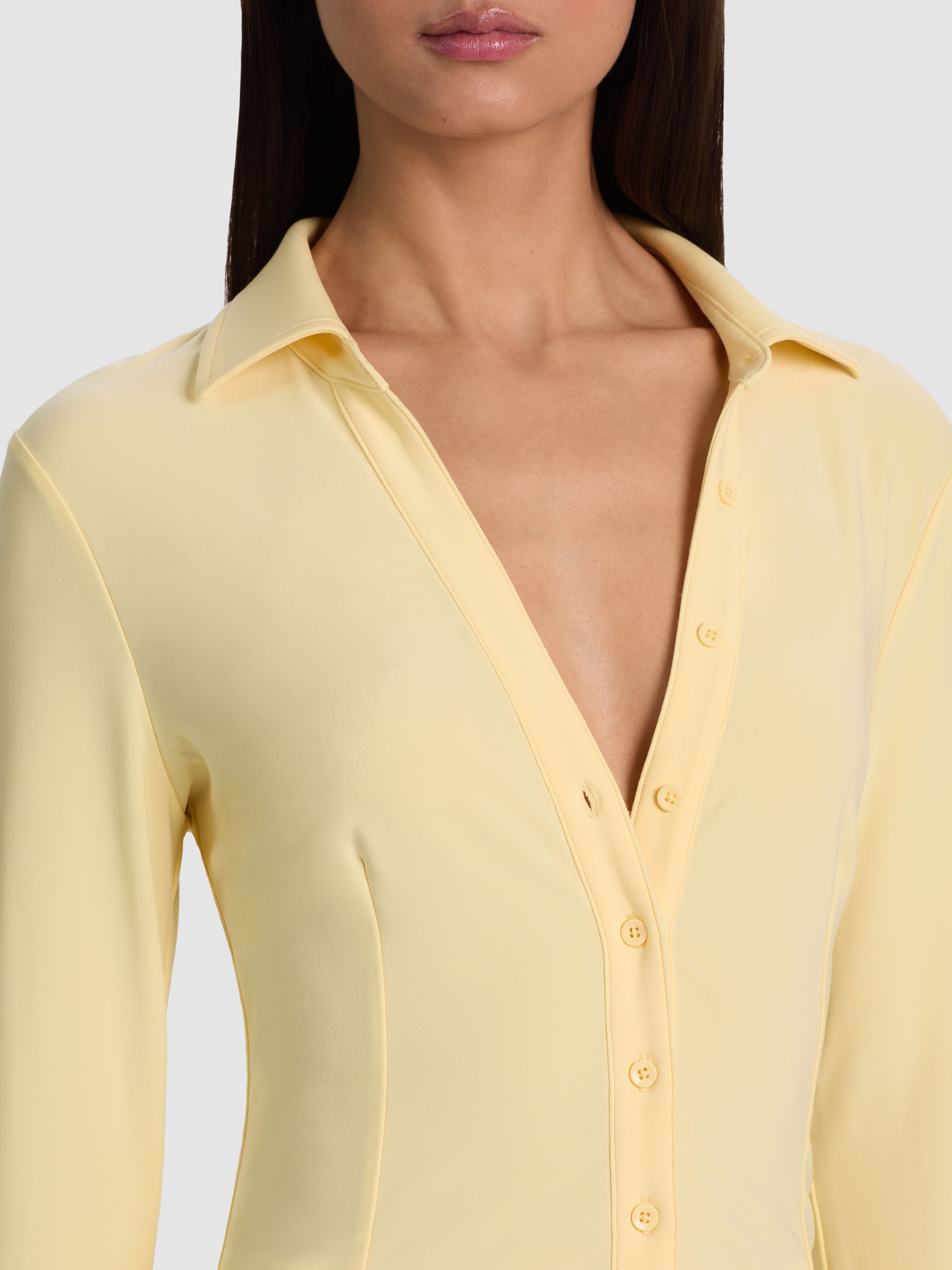 FREYA BUTTON DOWN TOP-BUTTER-ALICE + OLIVIA